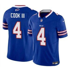 Mens Big Tall 4XL 5XL 6XL James Cook III Blue Stitched Jersey Vapor